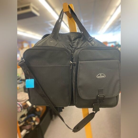 Black Samsonite Convertible Biz Bag/Duffle Bag - Picture 1 of 4